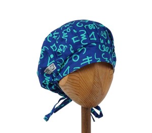 czepek KOALA k- 599 "zielone wzorki na granacie