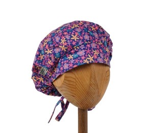 czepek KOALA k- 601 "kwiatki żółte, różowe, fioletowe"